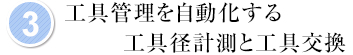 3.工具管理を自動化する工具径計測と工具交換