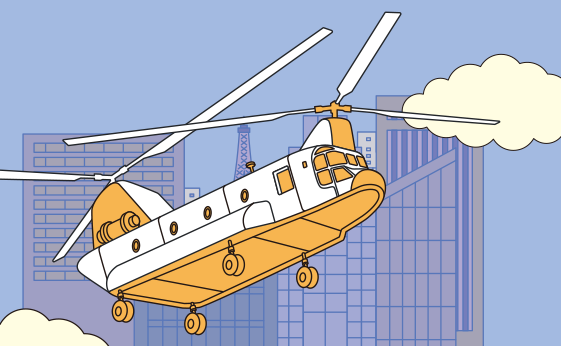 ヘリコプターイラスト