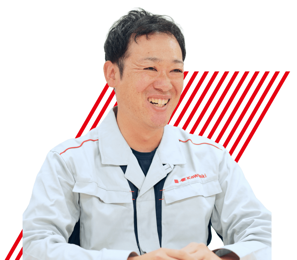 作業服姿の男性の写真