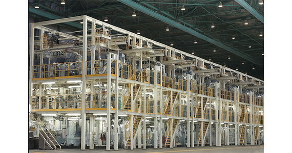 胴体パネル組立て作業台