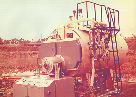 Launched the first-generation Fire (smoke) tube boiler “KS Boiler” (Kisha Seizo).