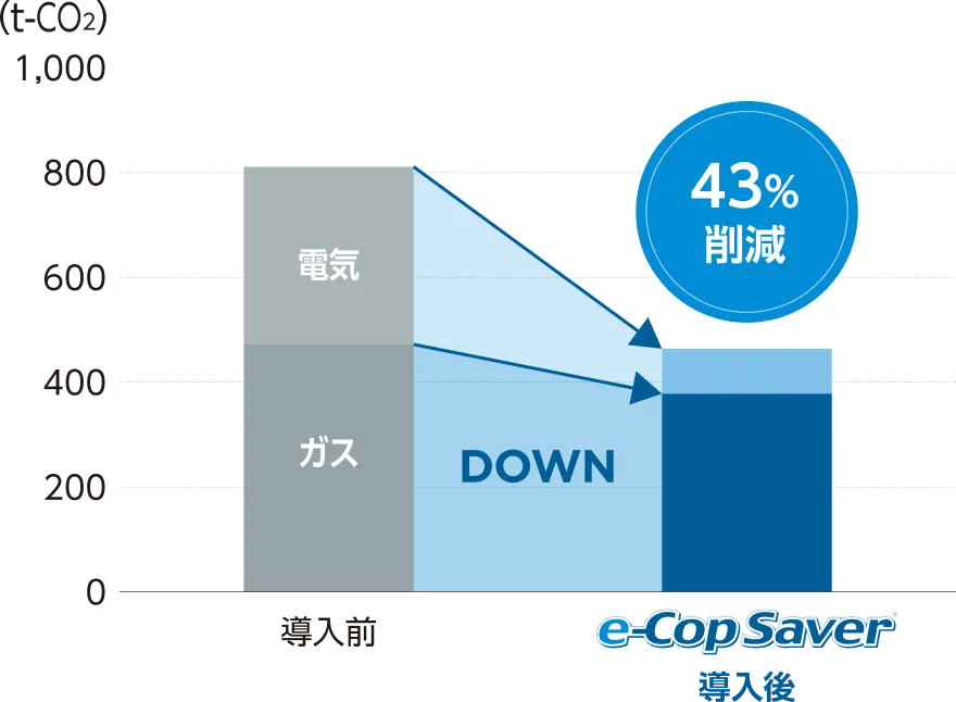 年間CO₂排出量比較グラフ