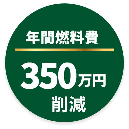 年間燃料費/350万円削減