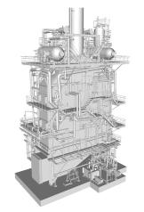 設置性に優れた排熱回収ボイラ（熱回収蒸気発生器）（HRSG）