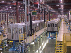 北米唯一の鉄道車両の一貫製造を行う最新鋭の鉄道車両専用工場が完成